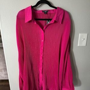 New With Tags PrettyLittleThing plus size Fuchsia Blouse Plus Size Womens US 20